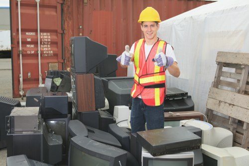 Community members participating in Cranford recycling program