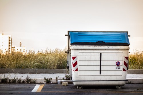 Environmentally friendly waste management with enclosed skips