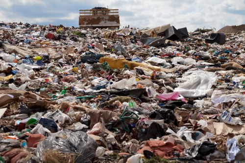 Recycling materials at a Cranford construction site